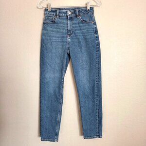 American Eagle Outfitter Stretch Medium Wash Straight Leg Jeans, Size 0